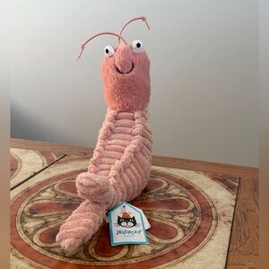 NWT Authentic Rare Collectible Sheldon Shrimp Jellycat Plushie Tags